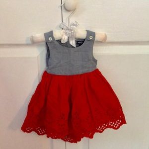 Chambray & red baby Gap dress